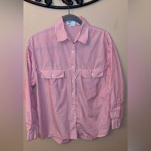 Vintage Gap Red Striped Men's Shirt Size Medium
